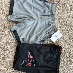 Nike Kids Black and Gray Shorts Duo